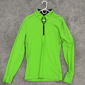 lululemon athletica Neon Green Quarter Zip